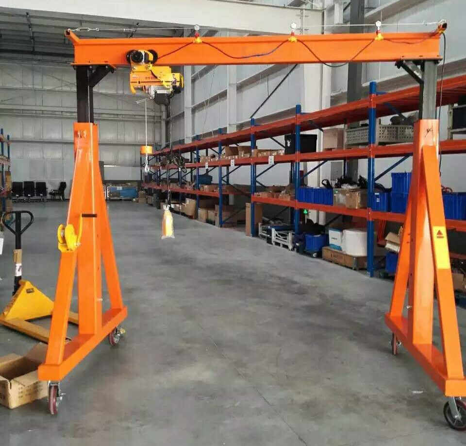 Mobile Adjustable Height Electric Gantry Crane