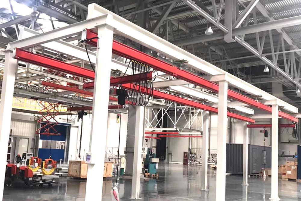 Installation of KBK Suspended Monorail Cranes